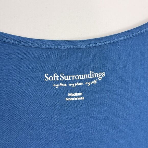 Soft Surroundings Tank Top Women Size M Navy Blue - Picture 3 of 13